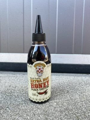 Black Garlic Extra Hot Honey Pizza Topping